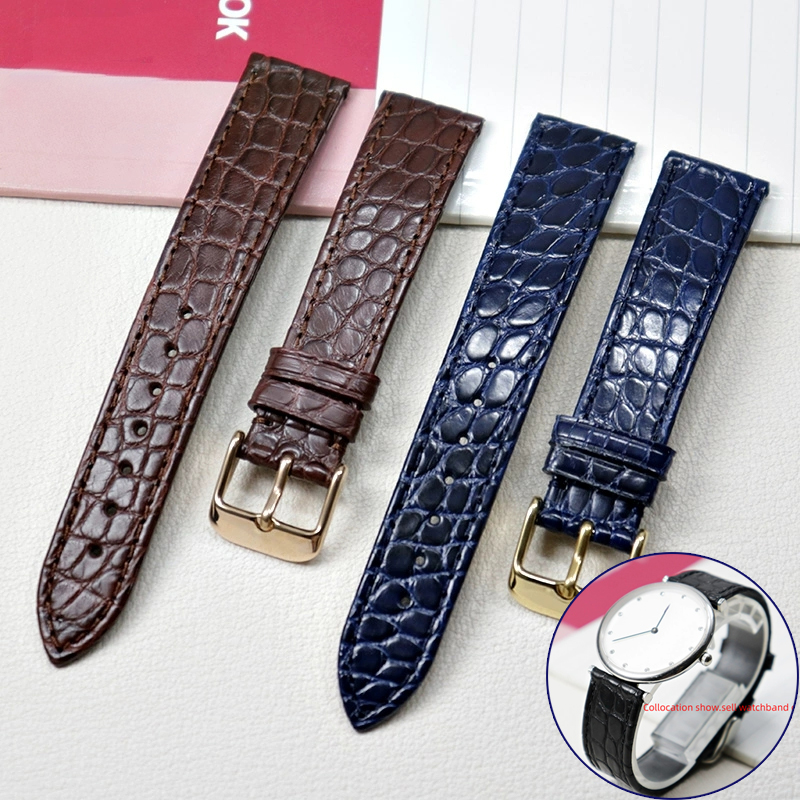 Cartier Watch Tank - Тонкий ремешок из натуральной кожи крокодила