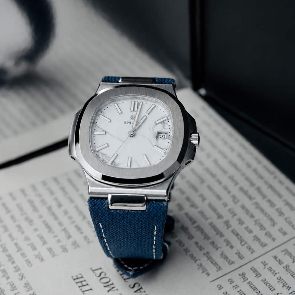 ENITON 38 мм, циферблат из кам – обзор и цена Canvas Strap Watch