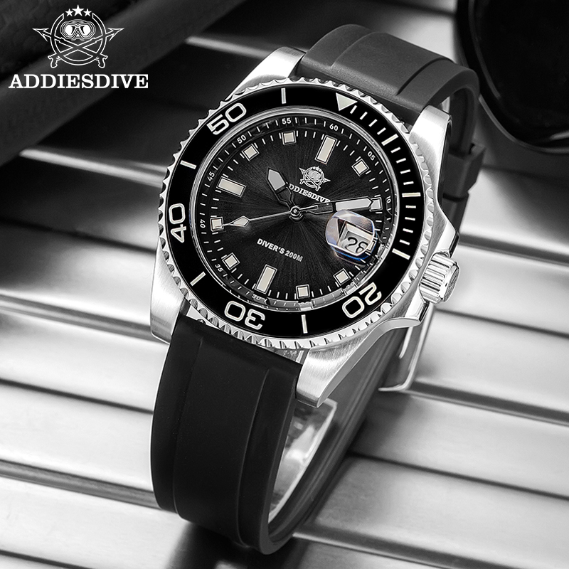 Часы ADDIESDIVE 2115 с кварцев – обзор и цена Rubber Strap Diver