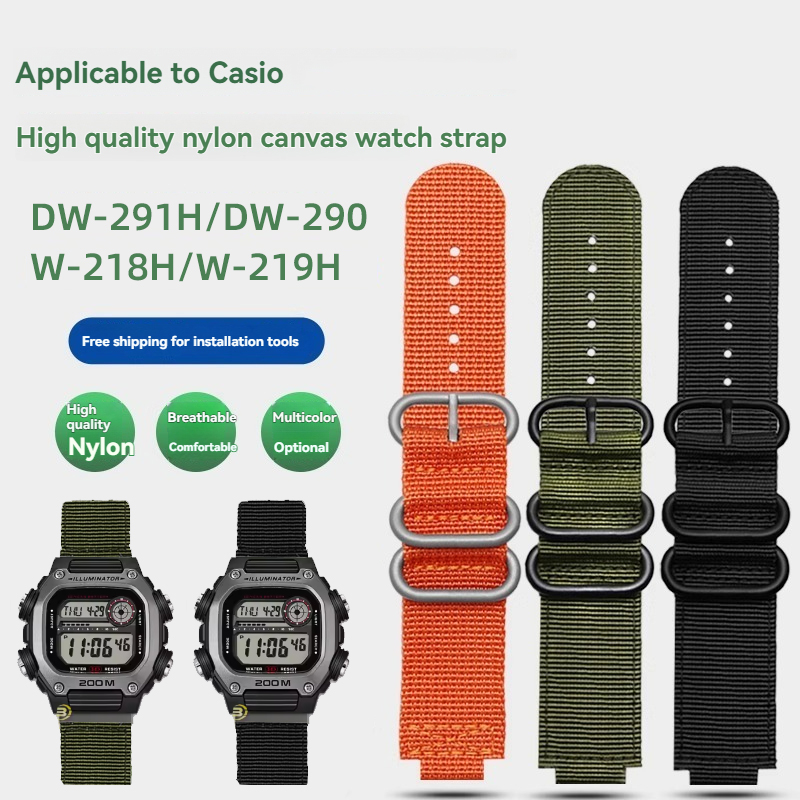 For Casio watch accessories DW – обзор и цена Canvas Strap Watch